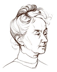 Vintage Illustration of Portrait of Mrs. Corry Pabst.