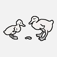 Two ducklings (1923-1924) by <a href="https://www.rawpixel.com/search/Julie%20de%20Graag?sort=curated&amp;page=1">Julie de Graag</a> (1877-1924). Original from the Rijks Museum. Digitally enhanced by rawpixel.