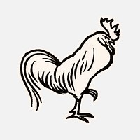 Rooster by <a href="https://www.rawpixel.com/search/Julie%20de%20Graag?sort=curated&amp;page=1">Julie de Graag</a> (1877-1924). Original from the Rijks Museum. Digitally enhanced by rawpixel.