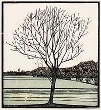 Bald tree (1919) by <a href="https://www.rawpixel.com/search/Julie%20de%20Graag?sort=curated&amp;page=1">Julie de Graag</a> (1877-1924). Original from The Rijksmuseum. Digitally enhanced by rawpixel.