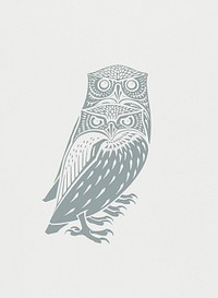 Vintage Illustration of Two owls.