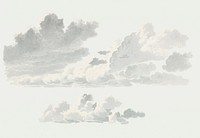 Hand drawn watercolor cloud illustration