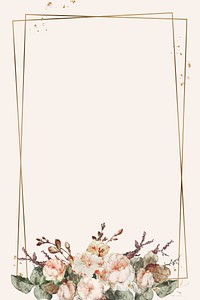 Vintage floral frame illustration vector