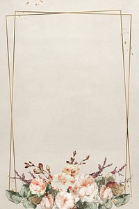Vintage floral frame illustration template