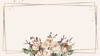 Vintage floral frame illustration vector