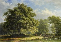 View in the Bentheim Forest by George Andries Roth Original from the Rijksmuseum. Digitally enhanced by rawpixel.