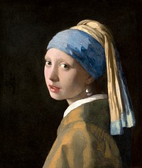 Johannes Vermeer&rsquo;s Girl with a Pearl Earring (ca. 1665) famous painting. Original from the Mauritshuis Museum. Digitally enhanced by rawpixel.
