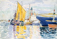 Venice-The Giudecca (1903) painting in high resolution by Henri-Edmond Cross. Original from The MET Museum. Digitally enhanced by rawpixel.