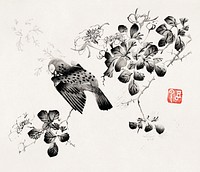 Page from Shi Zhu Zhai (1644–1911) print in high resolution by Hu Zhengyan. Original from The MET Museum. Digitally enhanced by rawpixel.