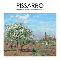 Camille Pissarro poster art print, famous painting of Orchard in Bloom wall poster