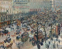Boulevard of the Italians, Morning, Sunlight (1897) by Camille Pissarro. Original from The National Gallery of Art. Digitally enhanced by rawpixel.