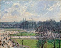 The Garden of the Tuileries on a Winter Afternoon (1899) by Camille Pissarro. Original from The MET museum. Digitally enhanced by rawpixel.