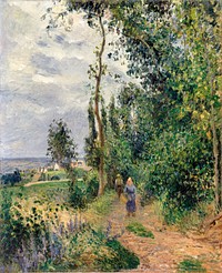 Côte des Grouettes, near Pontoise (1878) by Camille Pissarro. Original from The MET museum. Digitally enhanced by rawpixel.