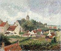 Knocke village (1894) by Camille Pissarro. Original from The Public Institution Paris Musées. Digitally enhanced by rawpixel.