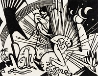 Reconciliation (1912) print in high resolution by Franz Marc. Original from the National Gallery of Art. Digitally enhanced by rawpixel.