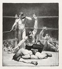 Counted out, first stone (1921) print in high resolution by George Wesley Bellows. Original from the Boston Public Library. Digitally enhanced by rawpixel.