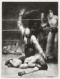 Counted out, second stone (1921) print in high resolution by George Wesley Bellows. Original from the Boston Public Library. Digitally enhanced by rawpixel.