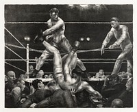 Dempsey and Firpo (1923&ndash;1924) print in high resolution by George Wesley Bellows. Original from the Boston Public Library. Digitally enhanced by rawpixel.