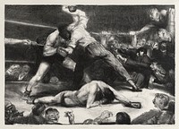 A knock-out, first state (1921) print in high resolution by George Wesley Bellows. Original from the Boston Public Library. Digitally enhanced by rawpixel.