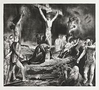 Crucifixion of Christ (1923) print in high resolution by George Wesley Bellows. Original from the Boston Public Library. Digitally enhanced by rawpixel.