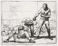 A knock down (ca. 1916-1921) drawing in high resolution by George Wesley Bellows. Original from the Boston Public Library. Digitally enhanced by rawpixel.