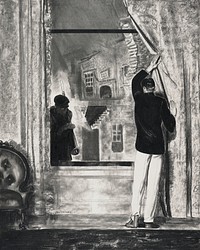 The Window (1922) print in high resolution by George Wesley Bellows. Original from Minneapolis Institute of Art. Digitally enhanced by rawpixel.