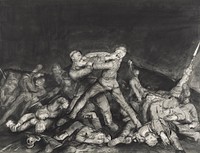 Ghost of Sergeant Pelly (1918) drawing in high resolution by George Wesley Bellows. Original from National Gallery of Art. Digitally enhanced by rawpixel.