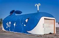 The Whale Car Wash, N. 50th & Meridian, Oklahoma City, Oklahoma (1979) photography in high resolution by John Margolies. Original from the Library of Congress. Digitally enhanced by rawpixel.