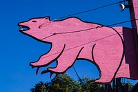 Grizzly Fireworks sign, Russell Street, Missoula, Montana (1987) photography in high resolution by John Margolies. Original from the Library of Congress. Digitally enhanced by rawpixel.