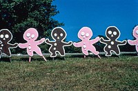 Gingerbread People, Enchanted Forest, Route 40, Ellicott City, Maryland (1977) photography in high resolution by John Margolies. Original from the Library of Congress. Digitally enhanced by rawpixel.