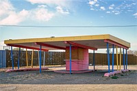 Sunset Drive-In, Amarillo, Texas (1977) photography in high resolution by John Margolies. Original from the Library of Congress. Digitally enhanced by rawpixel.