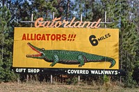 Gatorland, Route 1, St. Augustine, Florida (1979) photography in high resolution by John Margolies. Original from the Library of Congress. Digitally enhanced by rawpixel.