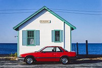 Day's Cottages, North Truro, Massachusetts (1984) photography in high resolution by John Margolies. Original from the Library of Congress. Digitally enhanced by rawpixel.