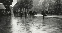 A Wet Day on the Boulevard, Paris (1894) by Alfred Stieglitz. Original from The Art Institute of Chicago. Digitally enhanced by rawpixel.