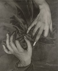 Georgia O&rsquo;Keeffe&mdash;Hands and Thimble (1919) by <a href="https://www.rawpixel.com/search/Alfred%20Stieglitz?sort=curated&amp;page=1&amp;topic_group=_my_topics">Alfred Stieglitz</a>. Original from The Art Institute of Chicago. Digitally enhanced by rawpixel.