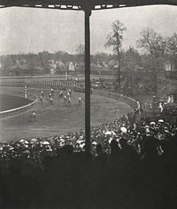 Going to the Post, Morris Park (1904) by Alfred Stieglitz. Original from The Art Institute of Chicago. Digitally enhanced by rawpixel.