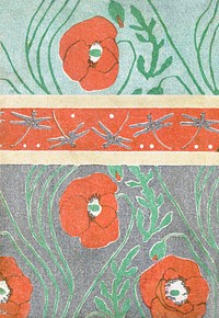 Poppies (1908) print in high resolution by Goyō Hashiguchi. Original from the Rijksmuseum. Digitally enhanced by rawpixel.