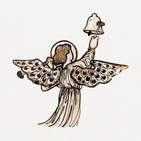 Angel psd illustration, remixed from artworks by Sir Edward Coley Burne&ndash;Jones