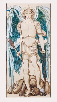 The Angels of the Hierarchy - Principates (1873) painting in high resolution by Sir Edward Burne&ndash;Jones. Original from The Birmingham Museum. Digitally enhanced by rawpixel.