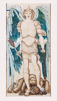 The Angels of the Hierarchy - Principates (1873) painting in high resolution by Sir Edward Burne–Jones. Original from The Birmingham Museum. Digitally enhanced by rawpixel.