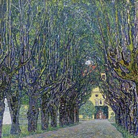 Gustav Klimt's Allee at Schloss Kammer (1910) famous painting. Original from Wikimedia Commons. Digitally enhanced by rawpixel.