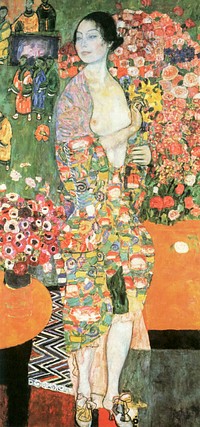 Gustav Klimt's The Dancer (1916&ndash;1918) famous painting. Original from Wikimedia Commons. Digitally enhanced by rawpixel.