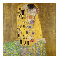 The Kiss poster painting by Gustav Klimt (1907&ndash;1908). Original from Wikimedia Commons. Digitally enhanced by rawpixel.