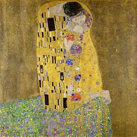 Gustav Klimt's The Kiss (1907&ndash;1908) famous painting. Original from Wikimedia Commons. Digitally enhanced by rawpixel.