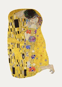 The kiss vector famous illustration, remixed from artworks by Gustav Klimt