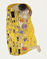 The kiss psd famous illustration, remixed from artworks by Gustav Klimt
