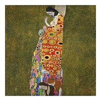 Gustav Klimt poster Hope II famous pregnant woman (1907-1908). Original from Wikimedia Commons. Digitally enhanced by rawpixel.