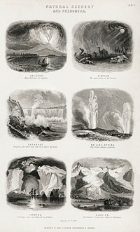 Natural Scenery and Phenomena.  Digitally enhanced from our own original edition of A history of the earth and animated nature (1820) by Oliver Goldsmith (1730-1774).