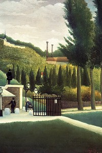 Henri Rousseau's Toll Gate (The Customs Post) (ca. 1890) famous painting. Original from Wikimedia Commons. Digitally enhanced by rawpixel.