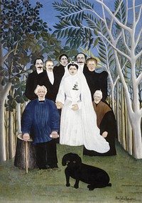 Henri Rousseau's The Wedding Party (ca. 1905) famous painting Original from Wikimedia Commons. Digitally enhanced by rawpixel.